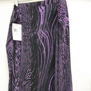 NWT Jaclyn Smith 2x skirt purple and black